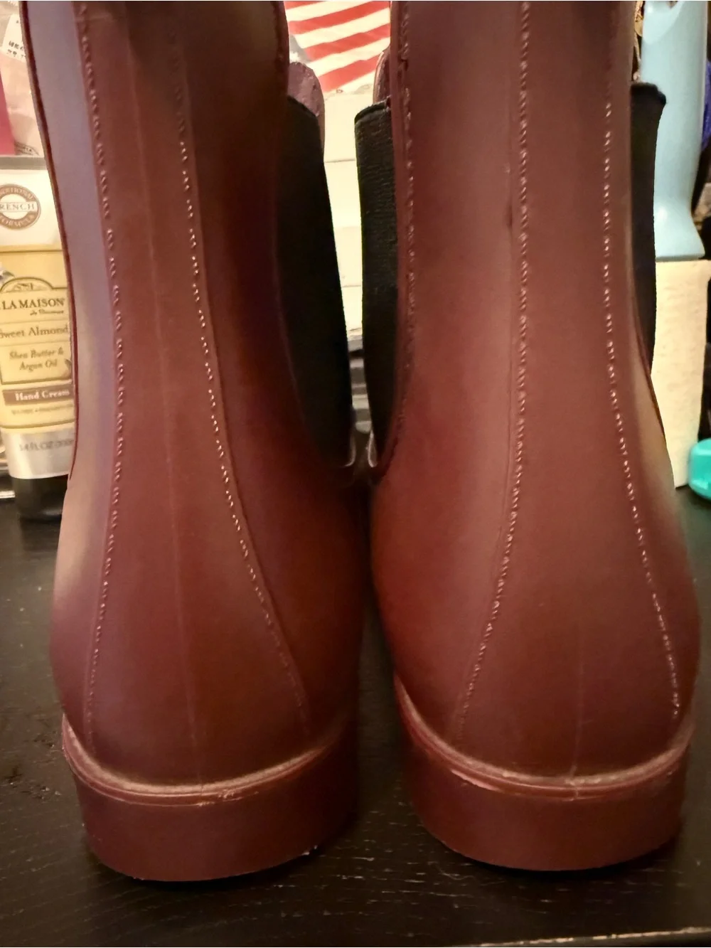 J. Crew Maroon Leather Chelsea Ankle Boots